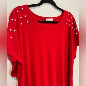 💐89th + Madison Red Blouse